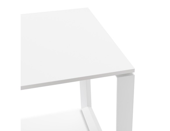 Bureau droit design BAKUS en bois et métal blanc - 160x80 cm