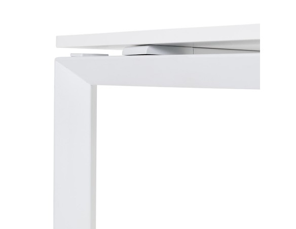 Bureau droit design BAKUS en bois et métal blanc - 160x80 cm