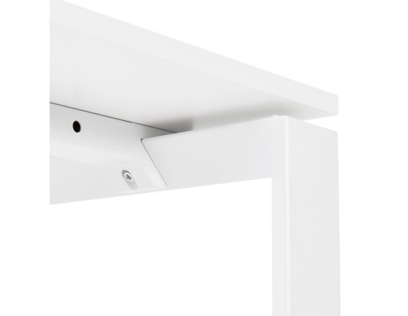 Bureau droit design BAKUS en bois et métal blanc - 160x80 cm