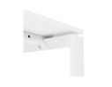 Bureau droit design BAKUS en bois et métal blanc - 160x80 cm
