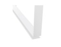 Bureau droit design BAKUS en bois finition naturelle et métal blanc - 160x80 cm
