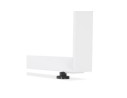 Bureau droit design BAKUS en bois finition naturelle et métal blanc - 160x80 cm