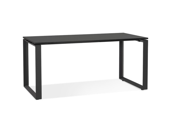 OT01590BLBL 5404028323656 Bureau droit design BAKUS en bois et métal noir - 160x80 cm