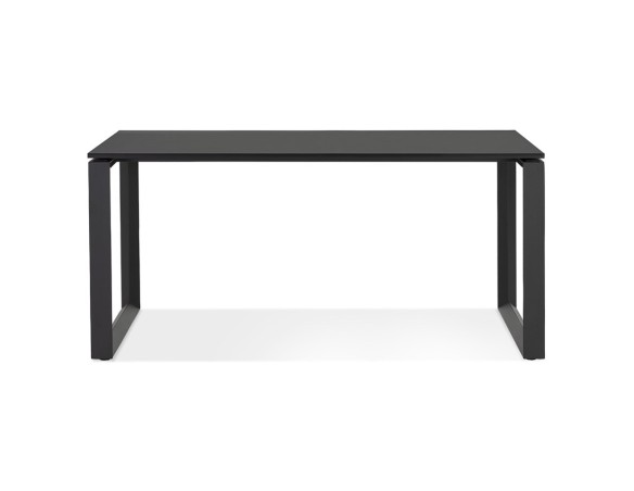Bureau droit design BAKUS en bois et métal noir - 160x80 cm