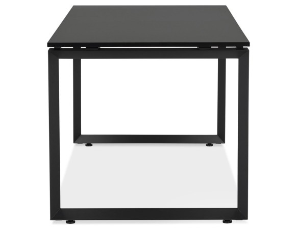 Bureau droit design BAKUS en bois et métal noir - 160x80 cm