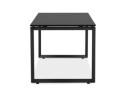Bureau droit design BAKUS en bois et métal noir - 160x80 cm