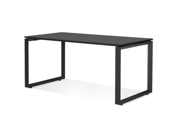 Bureau droit design BAKUS en bois et métal noir - 160x80 cm