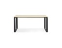 Bureau droit design BAKUS en bois finition naturelle et métal noir - 160x80 cm
