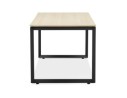 Bureau droit design BAKUS en bois finition naturelle et métal noir - 160x80 cm