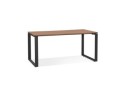OT01610WABL 5404028323694 Bureau droit design BAKUS en bois finition Noyer et métal noir - 160x80 cm