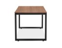 Bureau droit design BAKUS en bois finition Noyer et métal noir - 160x80 cm