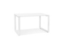 OT01640WHWH 5404028323755 Petit bureau droit design BAKUS en bois et métal blanc - 120x60 cm