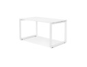 Petit bureau droit design BAKUS en bois et métal blanc - 120x60 cm