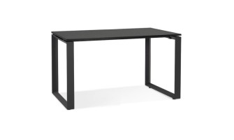 OT01670BLBL 5404028323816 Petit bureau droit design BAKUS en bois et métal noir - 120x60 cm