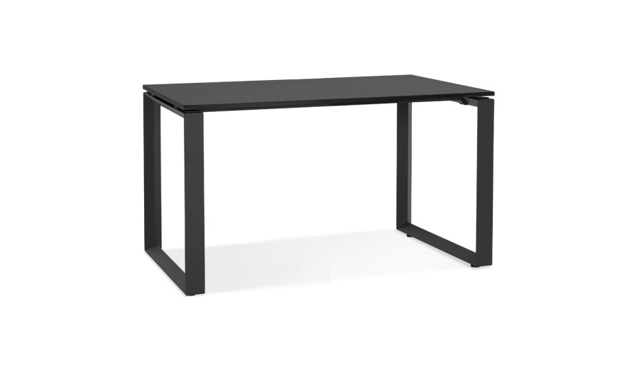 OT01670BLBL 5404028323816 Petit bureau droit design BAKUS en bois et métal noir - 120x60 cm OT01670BLBL 5404028323816 Petit bureau droit design BAKUS en bois et métal noir - 120x60 cm