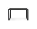 Petit bureau droit design BAKUS en bois et métal noir - 120x60 cm
