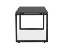Petit bureau droit design BAKUS en bois et métal noir - 120x60 cm