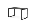 Petit bureau droit design BAKUS en bois et métal noir - 120x60 cm