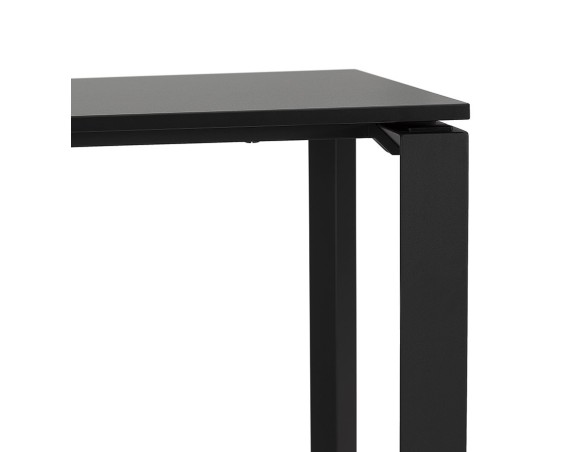 Petit bureau droit design BAKUS en bois et métal noir - 120x60 cm