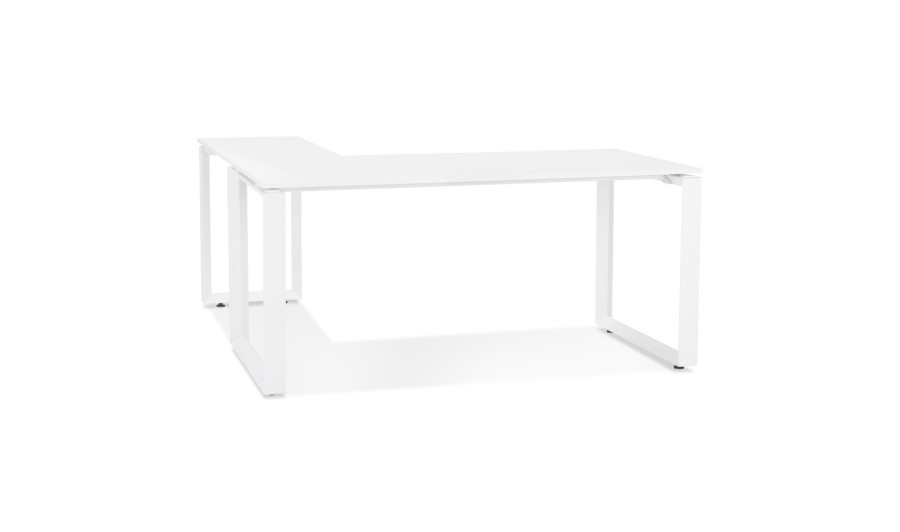 OT01680WHWH 5404028323830 Bureau dangle design BAKUS en bois et métal blanc - 160 cm OT01680WHWH 5404028323830 Bureau dangle design BAKUS en bois et métal blanc - 160 cm