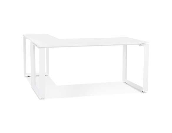 OT01680WHWH 5404028323830 Bureau dangle design BAKUS en bois et métal blanc - 160 cm