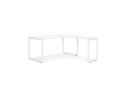 Bureau d'angle design BAKUS en bois et métal blanc - 160 cm