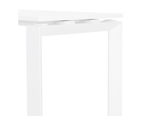 Bureau d'angle design BAKUS en bois et métal blanc - 160 cm