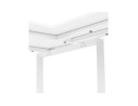 Bureau d'angle design BAKUS en bois et métal blanc - 160 cm