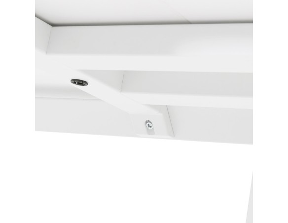 Bureau d'angle design BAKUS en bois et métal blanc - 160 cm