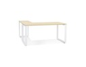 OT01690NAWH 5404028323854 Bureau dangle design BAKUS en bois finition naturelle et métal blanc - 160 cm