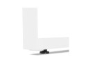 Bureau d'angle design BAKUS en bois finition naturelle et métal blanc - 160 cm