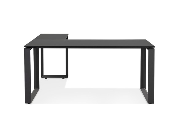 Bureau d'angle design BAKUS en bois et métal noir - 160 cm