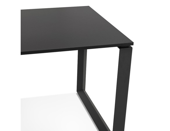 Bureau d'angle design BAKUS en bois et métal noir - 160 cm