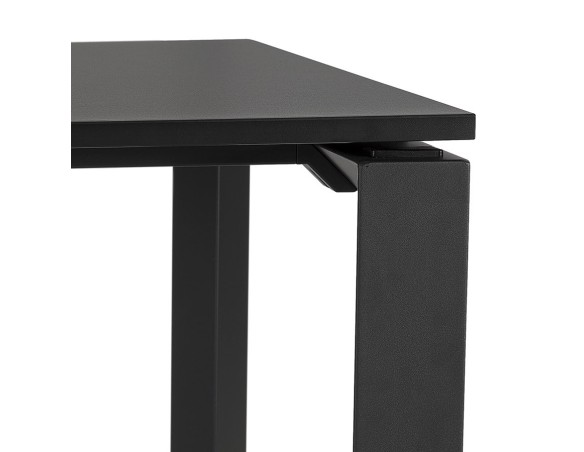Bureau d'angle design BAKUS en bois et métal noir - 160 cm