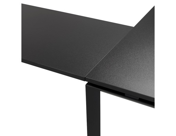 Bureau d'angle design BAKUS en bois et métal noir - 160 cm