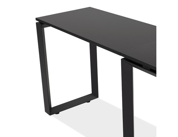 Bureau d'angle design BAKUS en bois et métal noir - 160 cm