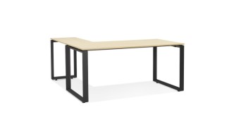 OT01710NABL 5404028323892 Bureau dangle design BAKUS en bois finition naturelle et métal noir - 160 cm