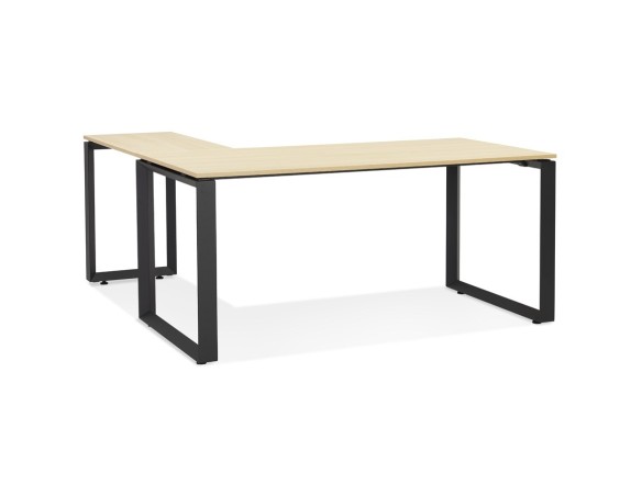 OT01710NABL 5404028323892 Bureau dangle design BAKUS en bois finition naturelle et métal noir - 160 cm