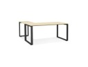 OT01710NABL 5404028323892 Bureau dangle design BAKUS en bois finition naturelle et métal noir - 160 cm