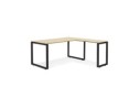 Bureau d'angle design BAKUS en bois finition naturelle et métal noir - 160 cm