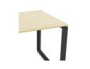 Bureau d'angle design BAKUS en bois finition naturelle et métal noir - 160 cm