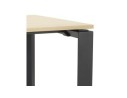 Bureau d'angle design BAKUS en bois finition naturelle et métal noir - 160 cm