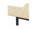 Bureau d'angle design BAKUS en bois finition naturelle et métal noir - 160 cm