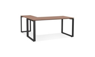 OT01720WABL 5404028323915 Bureau dangle design BAKUS en bois finition Noyer et métal noir - 160 cm
