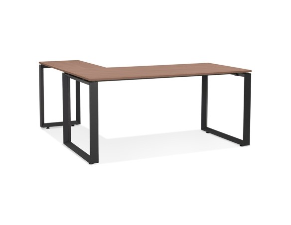 OT01720WABL 5404028323915 Bureau dangle design BAKUS en bois finition Noyer et métal noir - 160 cm