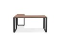 Bureau d'angle design BAKUS en bois finition Noyer et métal noir - 160 cm