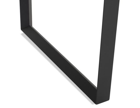 Bureau d'angle design BAKUS en bois finition Noyer et métal noir - 160 cm