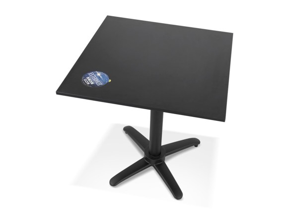 Table de terrasse pliable NOCTALI carrée noire - 68x68 cm