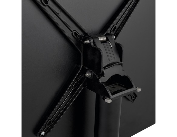 Table de terrasse pliable NOCTALI carrée noire - 68x68 cm