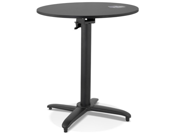 DT03360BLBL 5404028341704 Table de terrasse pliable NOCTALI ronde noire - à̃ 68 cm